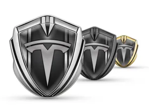 Tesla Emblema Metal Insignia Rápido Estilo Fulgente Toque